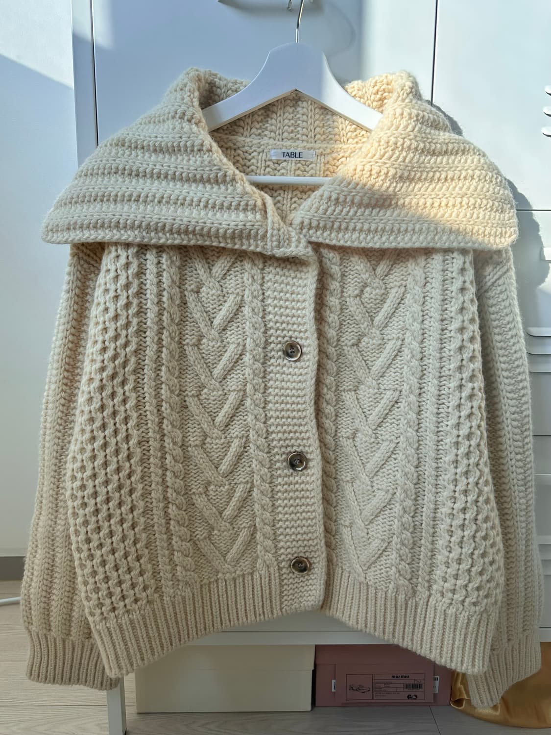 스튜디오테이블 헤비울 카라 니트 가디건 상품이미지2