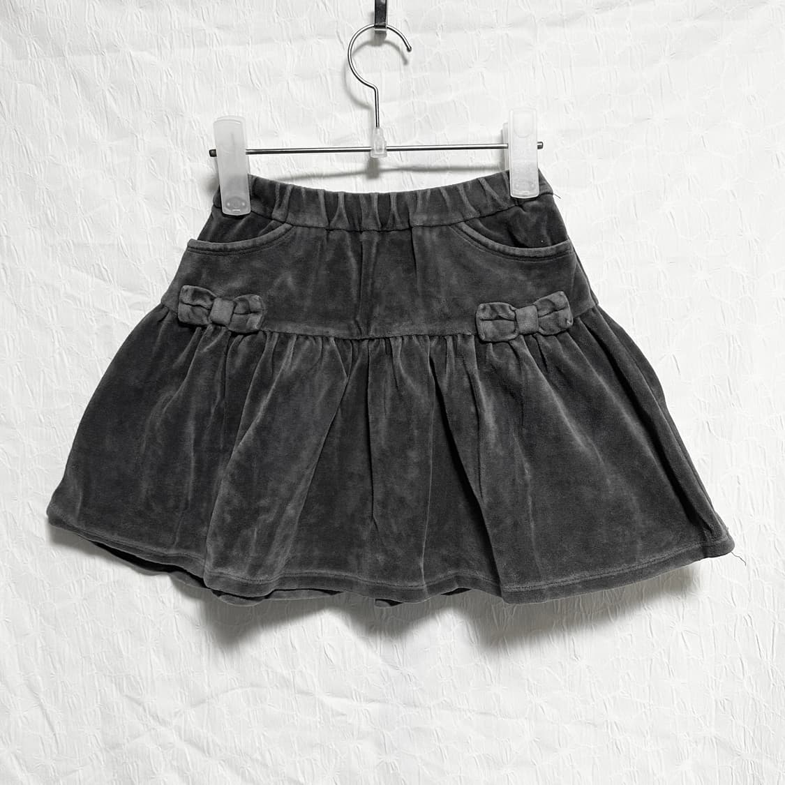 빈티지 갸루 니혼진 벨벳 리본 스커트 상품이미지1