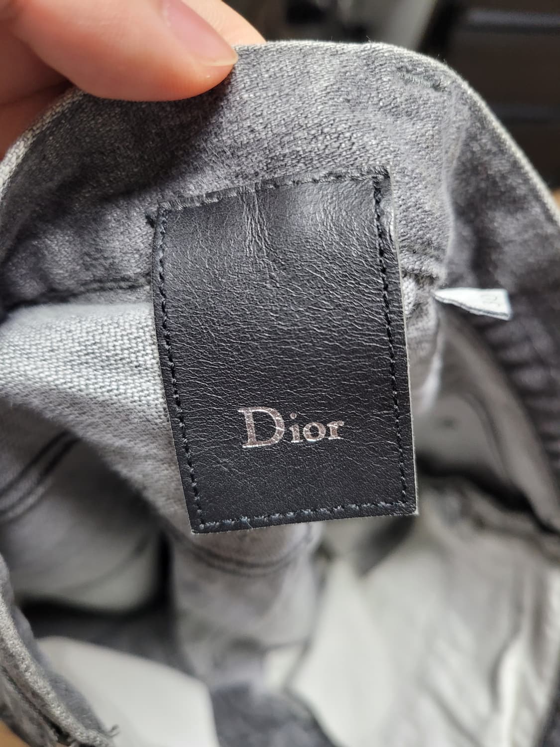 Dior homme 주름가공 펄 코팅진 상품이미지3