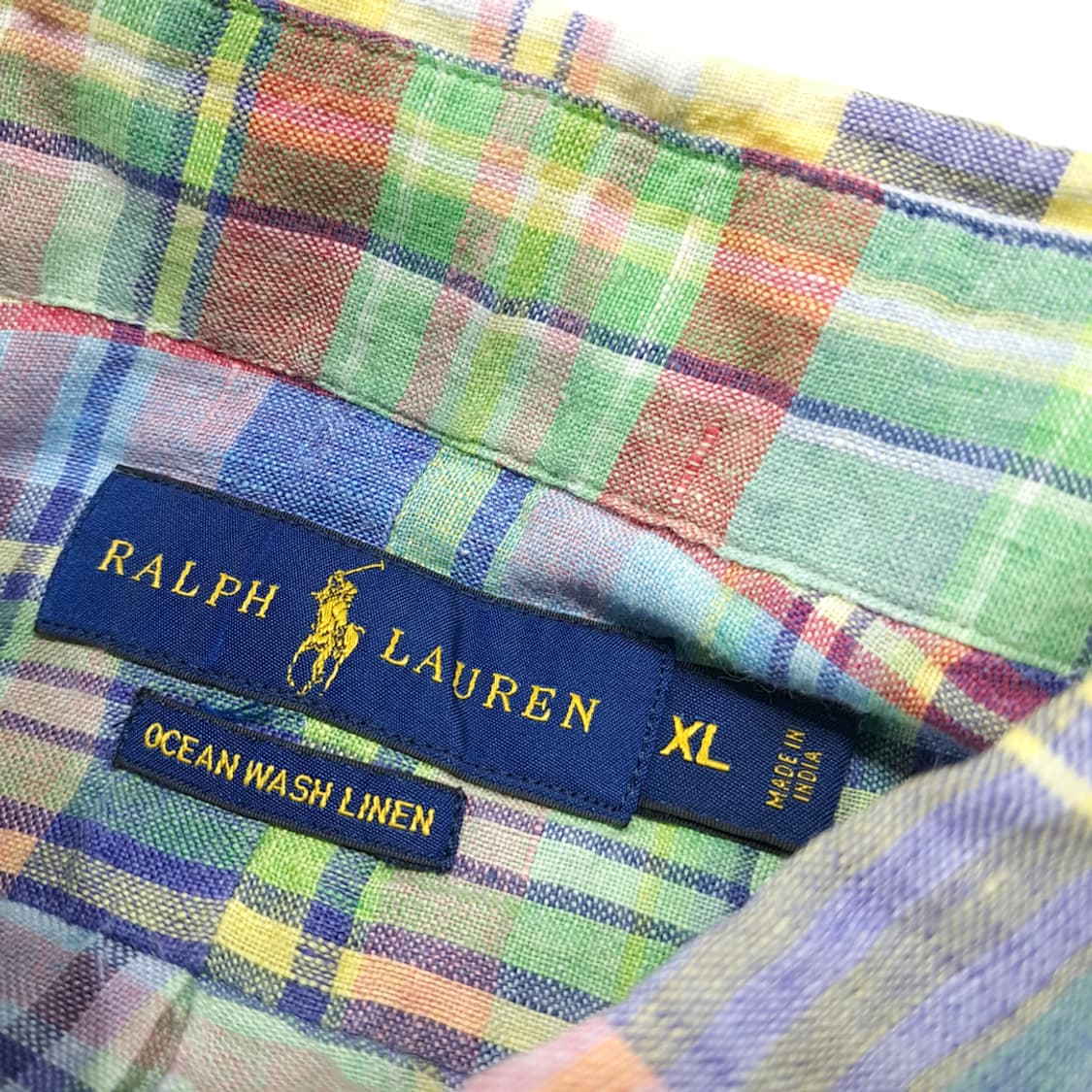 CL850 XL 폴로 00s 린넨 마드라스체크 셔츠 남방 상품이미지3