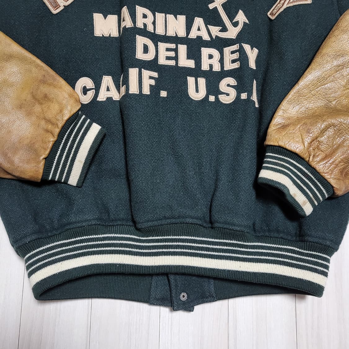 (L) 90s usa 빈티지 바시티자켓 스타디움자켓 가죽자켓 상품이미지8