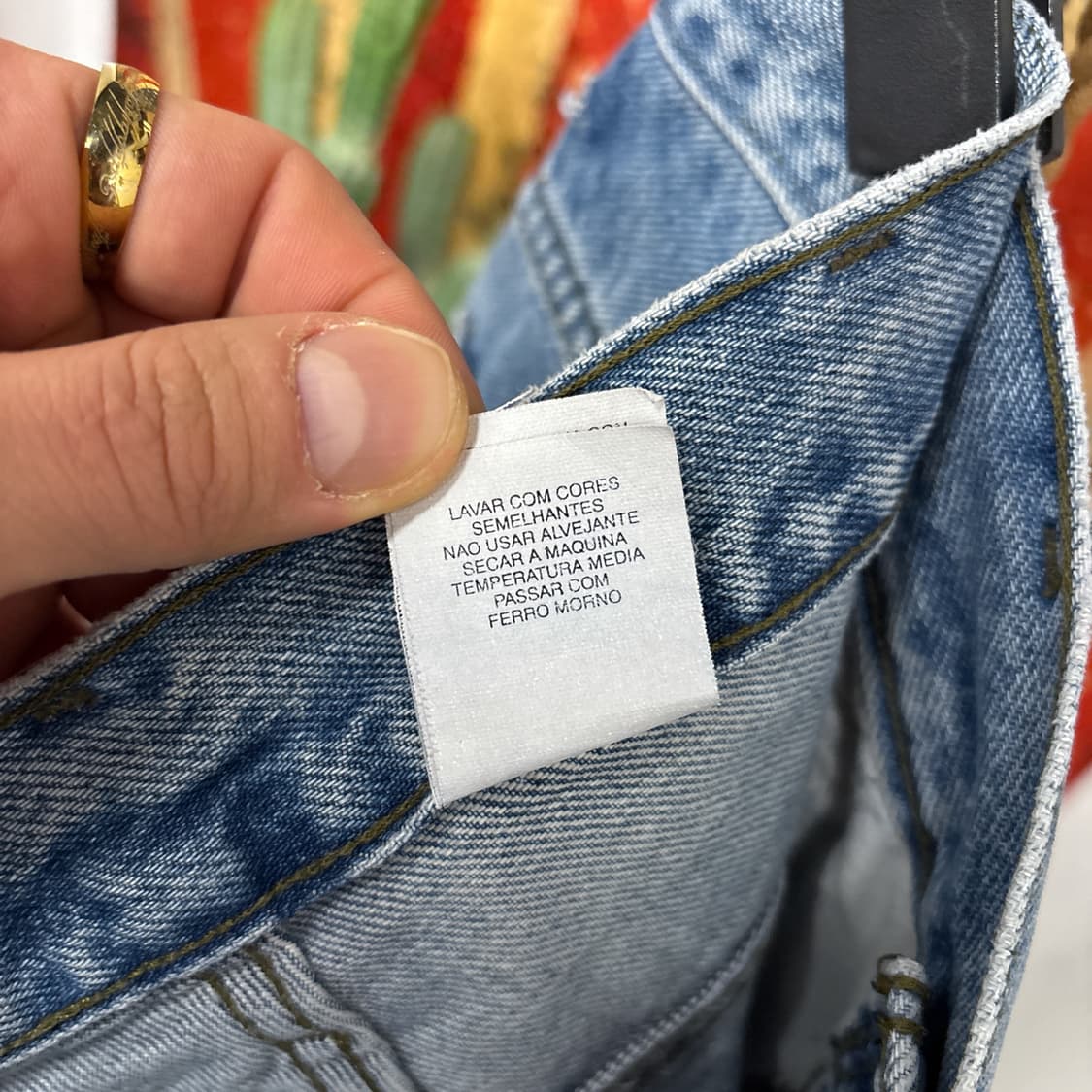 00s 할리데이비슨 클래식핏 컷오프 커스텀 데님팬츠 레더탭 N898   상품이미지9