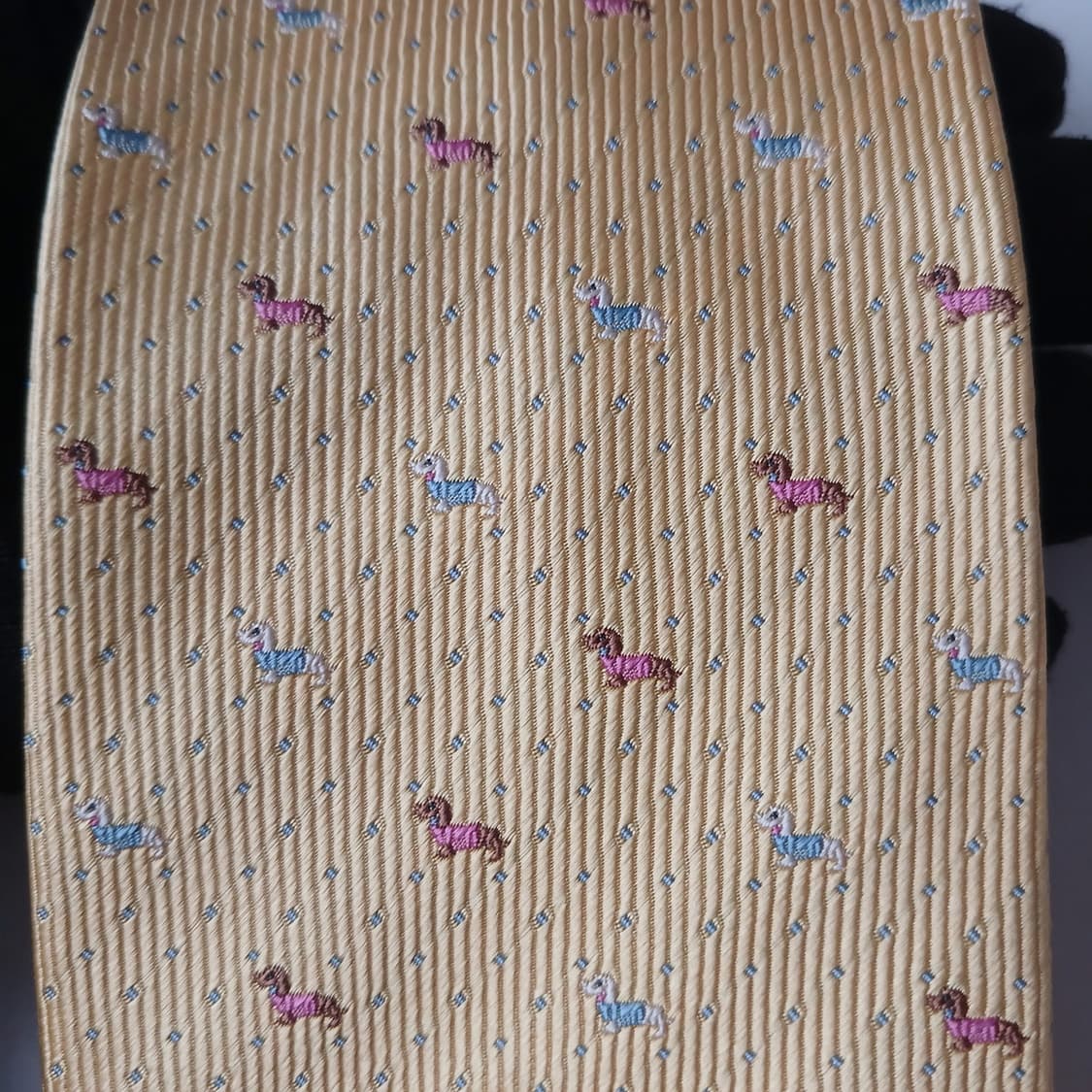 웅가로 옴므 실크 강아지 패턴 넥타이 8.7cm A+등급 A19380
 상품이미지6