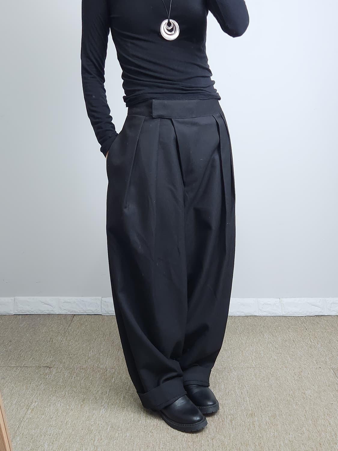 (트리밍버드) 핀턱 배기 슬랙스 상품이미지2