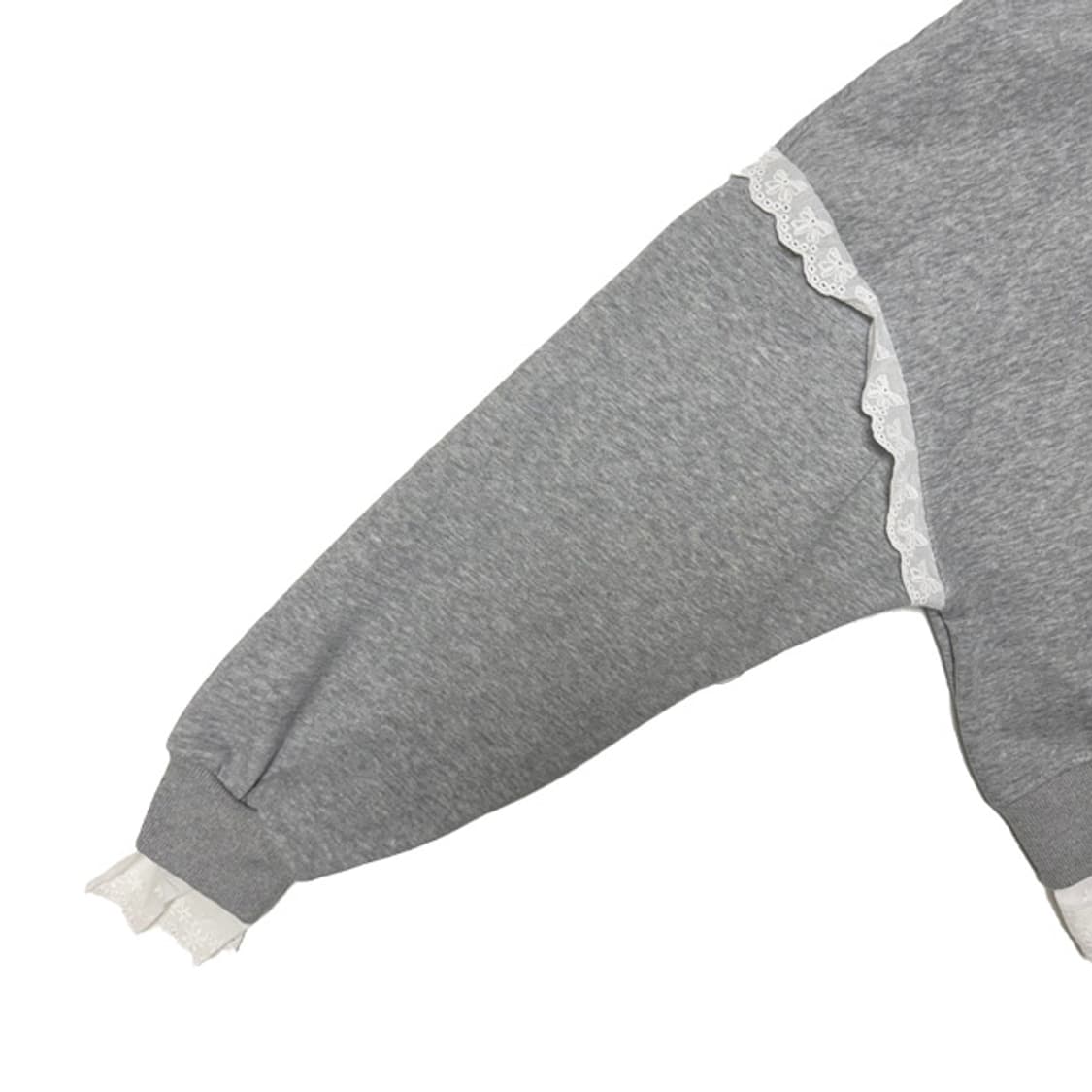 새상품 여자 레이스 크롭 후드집업 상품이미지3