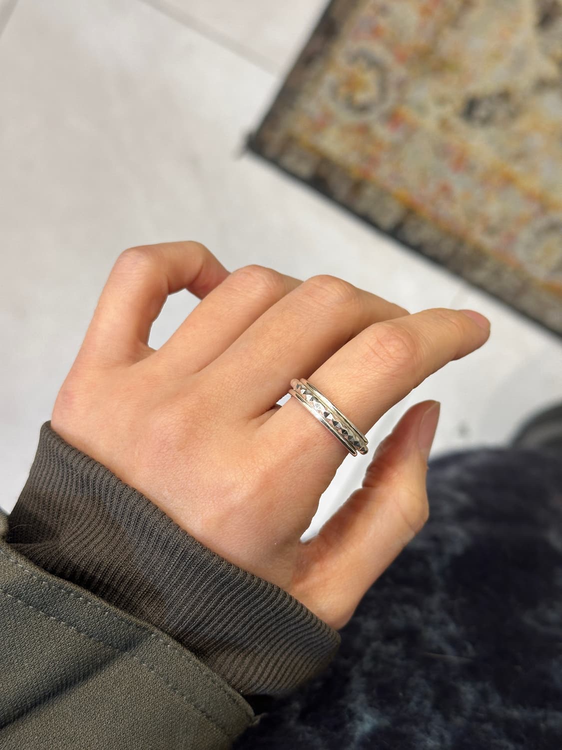 Spine Spin 925Silver Ring 상품이미지5