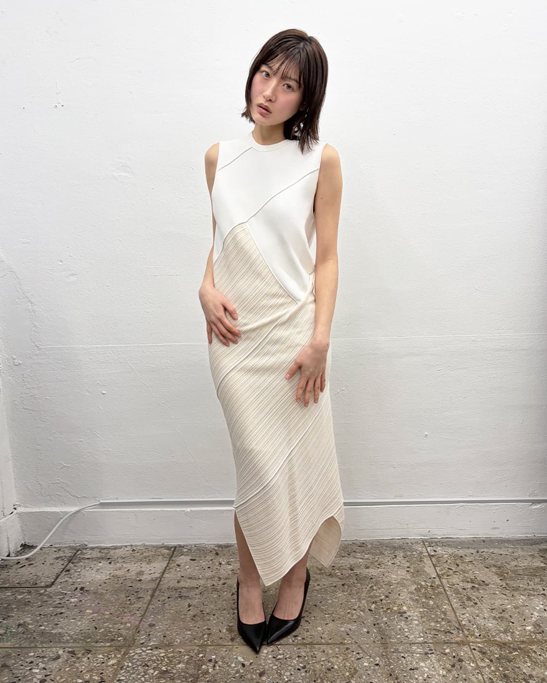 프로엔자 슐러 비대칭 패널 드레스 상품이미지1