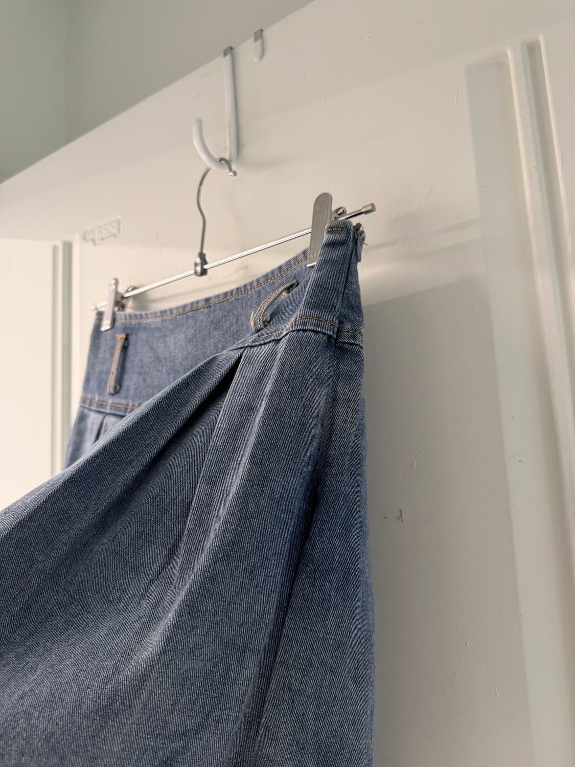 일본빈티지 데님 플리츠 스커츠팬츠 상품이미지8