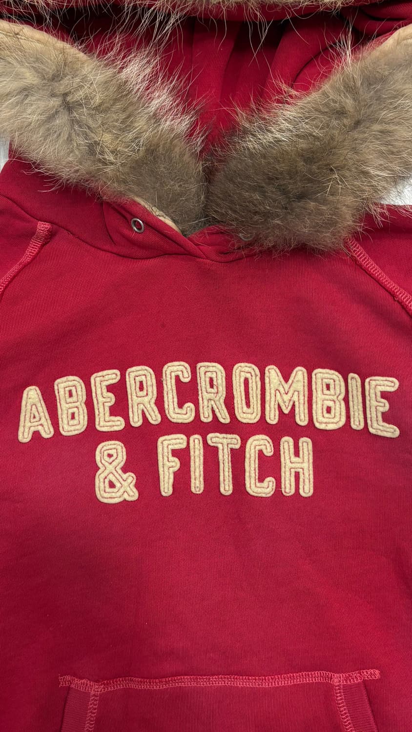 아베크롬비 퍼후드 울프죠 레드 상품이미지3
