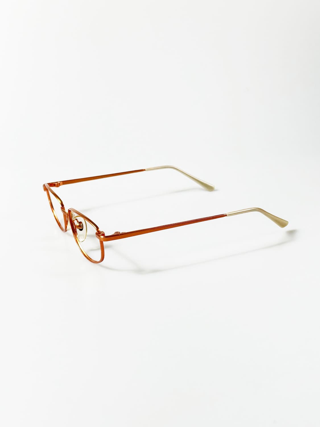 90s HI-TEEN 오렌지 메탈 슬림 오벌 프레임 빈티지 안경 상품이미지3