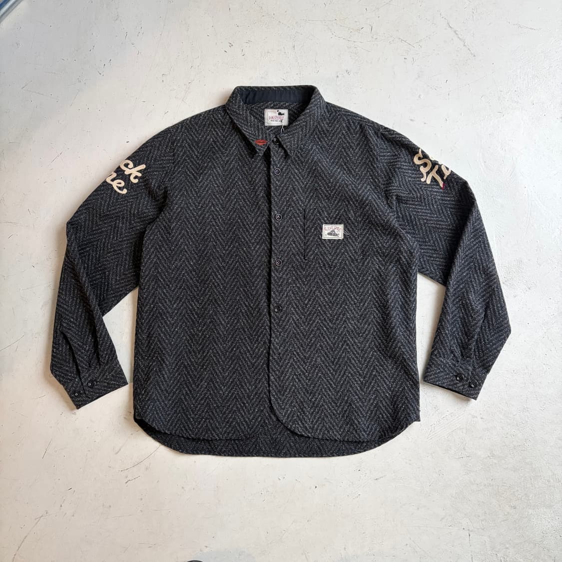 갱스터빌 빈티지 헤링본 셔츠 L 상품이미지1