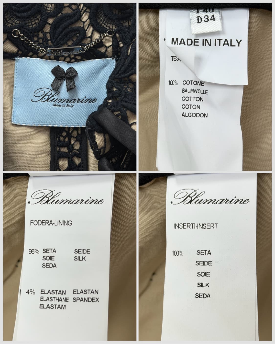 블루마린 로즈 레이스 실크 라이닝 트렌치 코트 상품이미지6