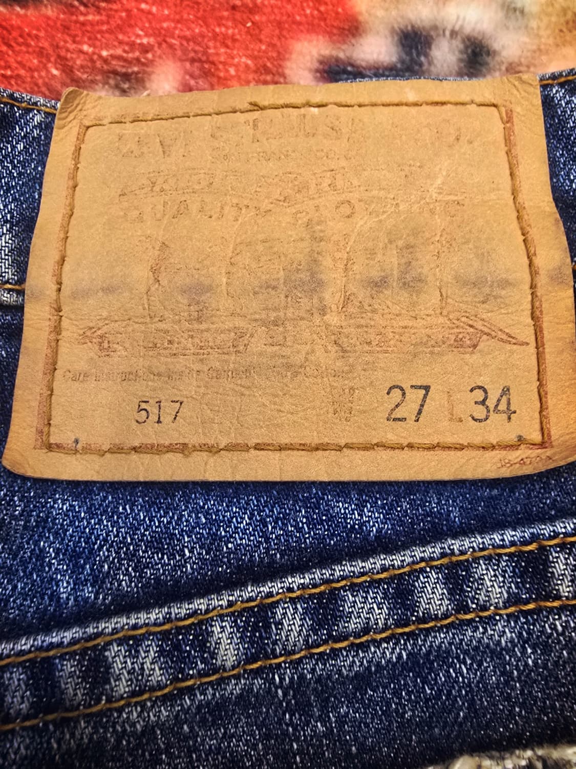 일본빈티지진 80s리바이스 Levi's517 부츠컷 데님팬츠 상품이미지5