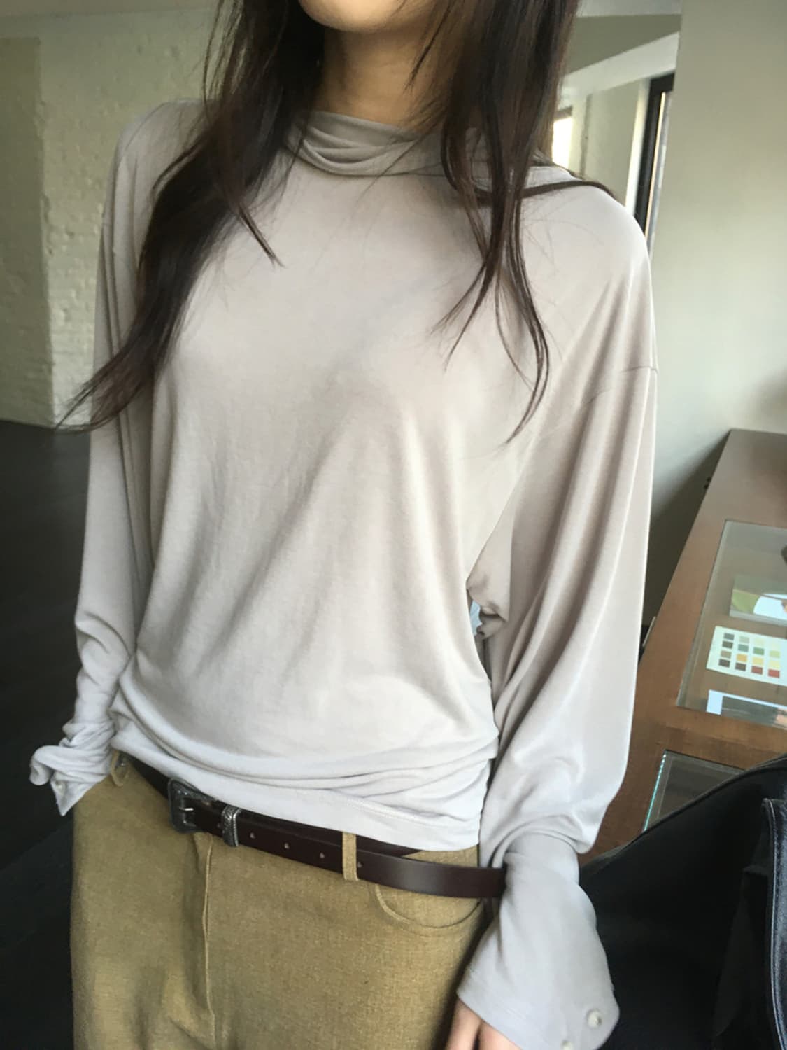 미엔느 mienne 소프트 드레이프 모달 티 상품이미지3