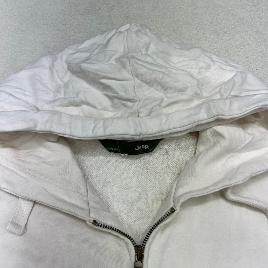 Jeep cream white hood zip-up 상품이미지6