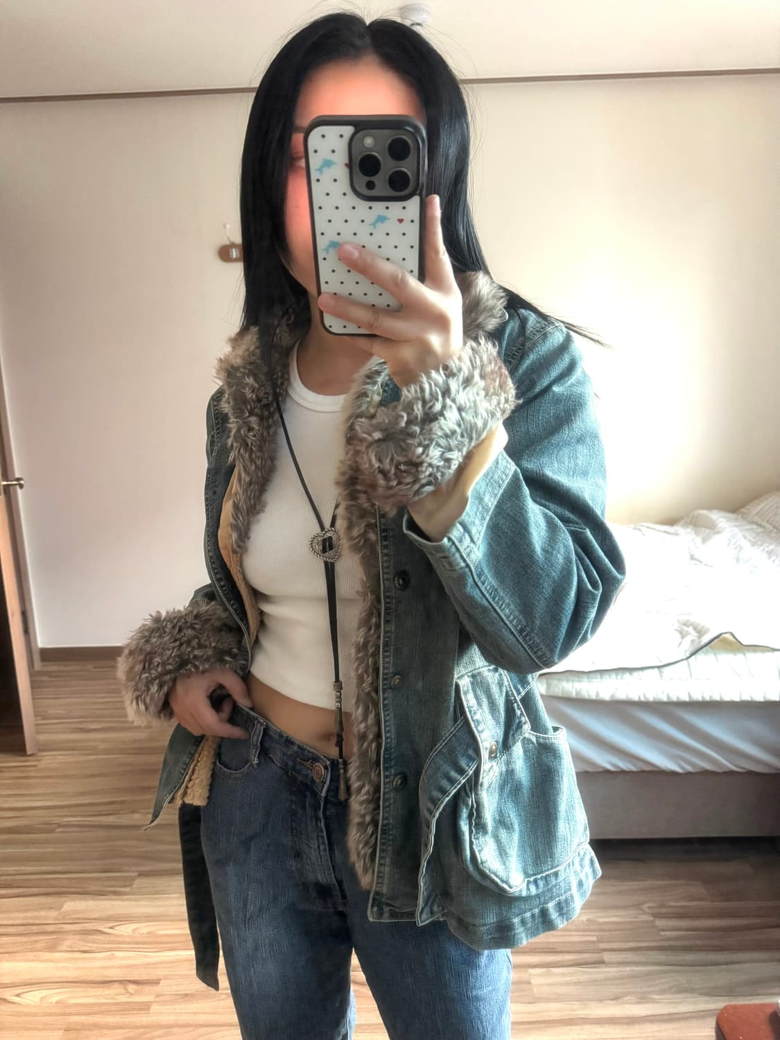 웨스턴 퍼 데님 자켓 상품이미지1