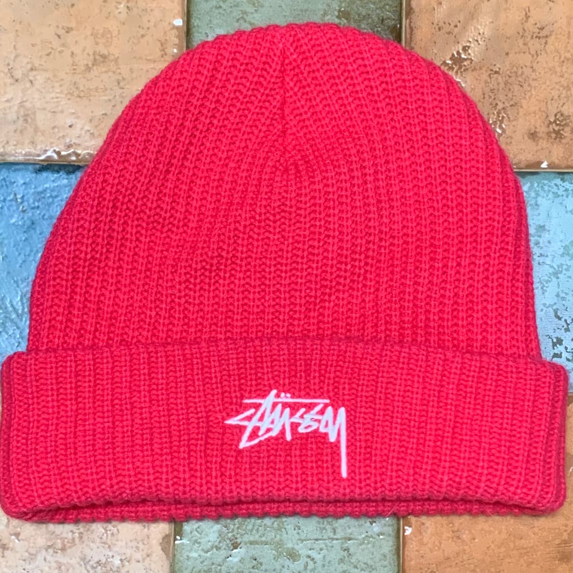 스투시 스톡 커프 비니 핑크 상품이미지1