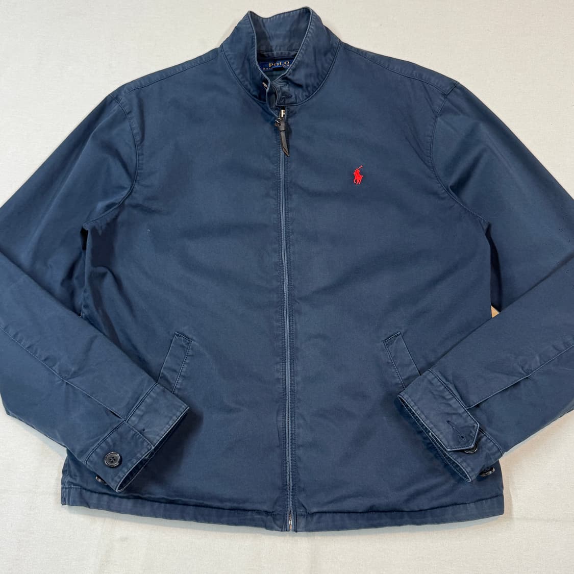 M) 폴로 랄프로렌 블랙와치 체크 안감 해링턴 자켓 네이비 상품이미지2