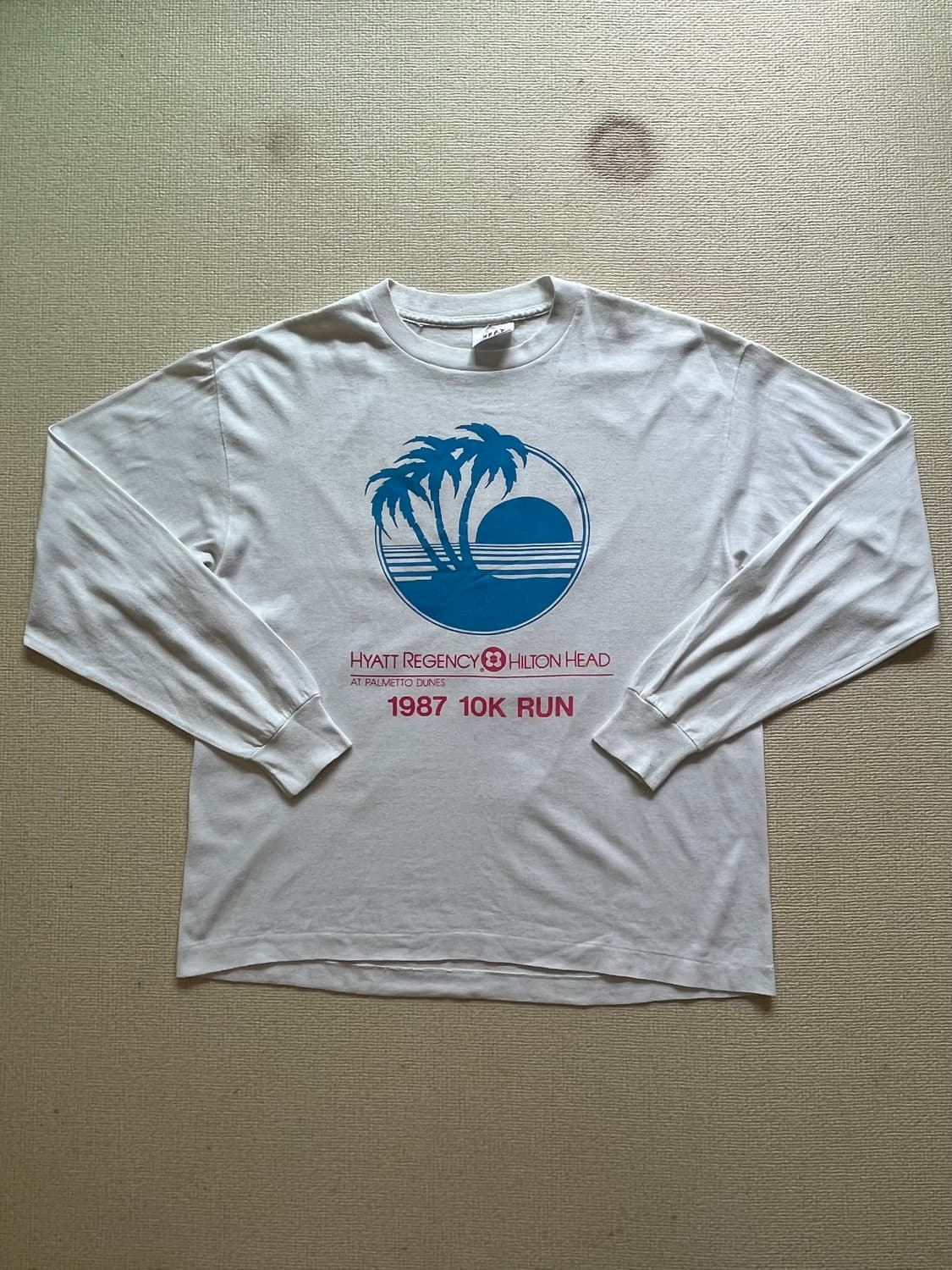1987 VINTAGE HYATT 10K RUNNING TEE LS 상품이미지1