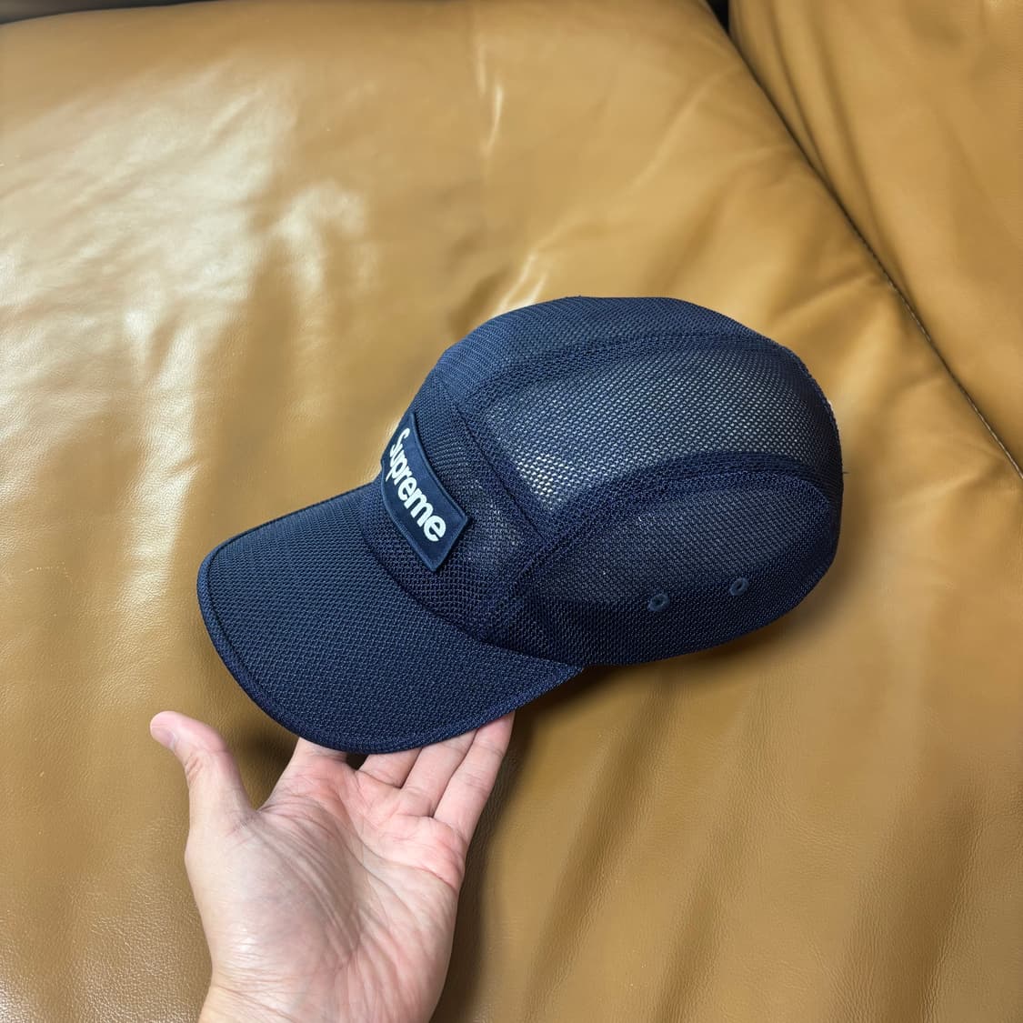 Supreme 슈프림 23ss 메쉬 코듀라 네이비 캠프캡 모자 Navy 상품이미지5