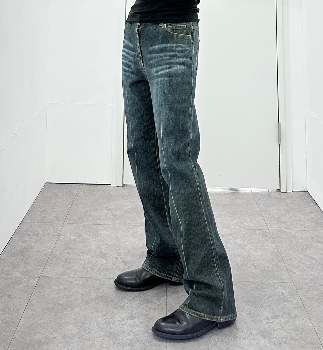 Vintage flare denim washing jeans 상품이미지1