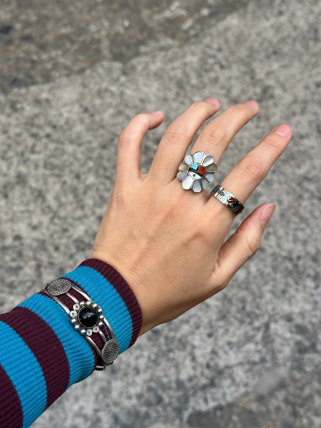 Zuni Sunflower 925Silver Ring 상품이미지5