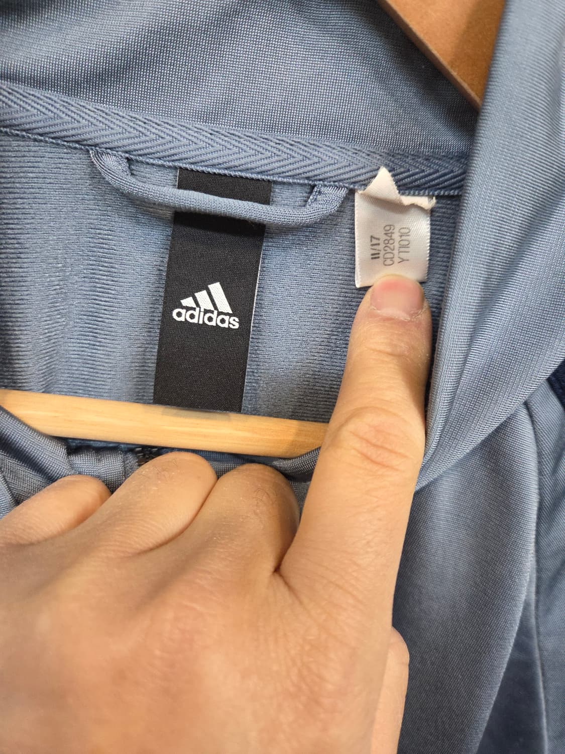 아디다스 대장급 트랙탑 져지 그레이네이비 110 상품이미지3