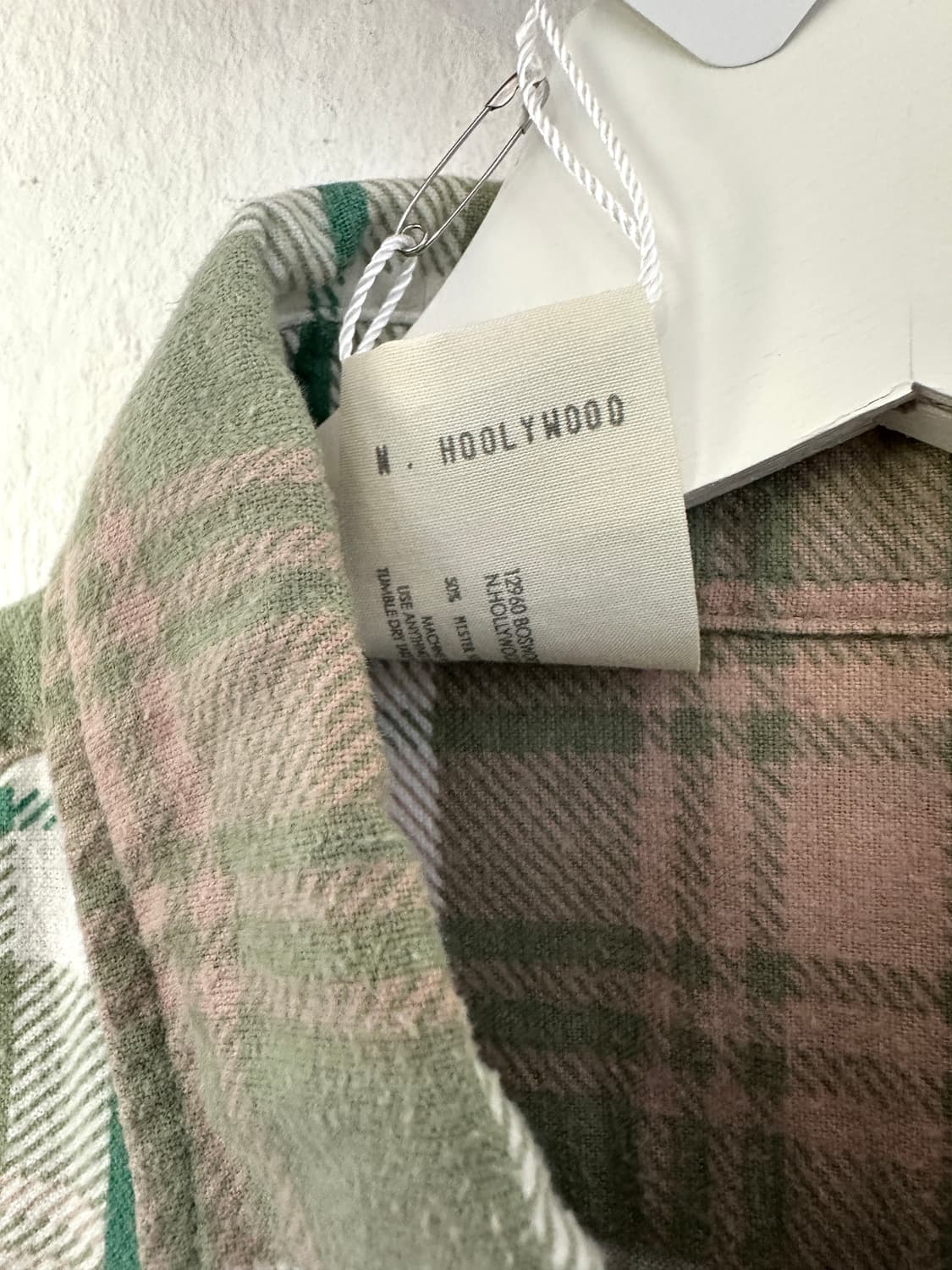 N.hoolywood 카키 컷오프 반팔 체크셔츠 상품이미지7