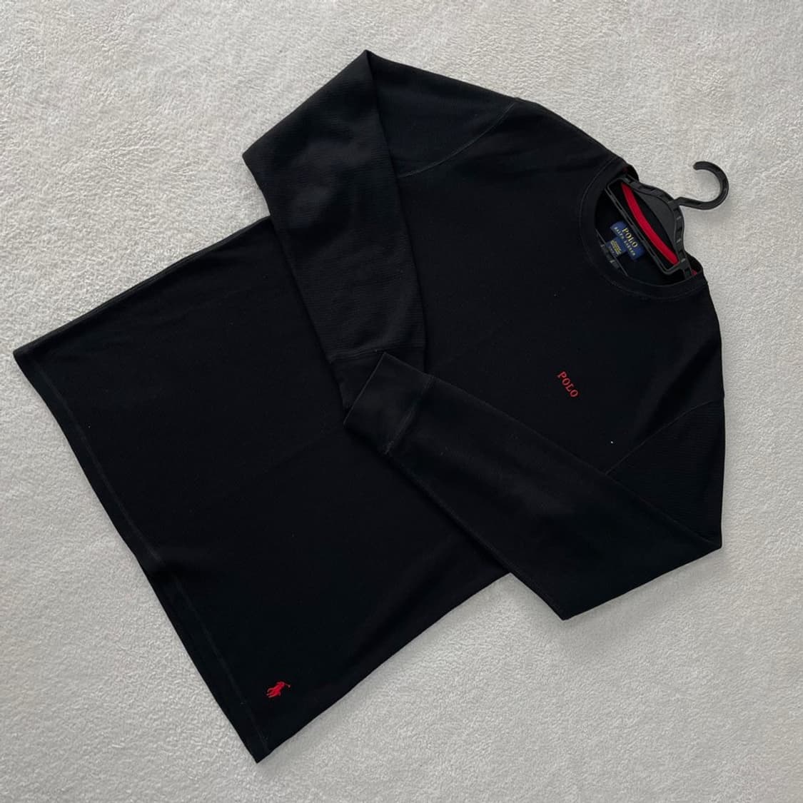 L 폴로 롱슬리브 니트 블랙 상품이미지3