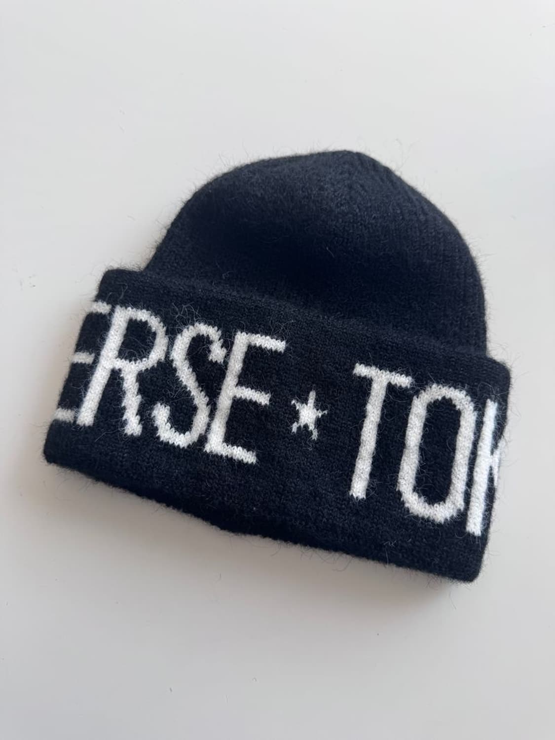 MOHIAR LIKE LOGO KNIT CAP 로고 니트 모자 상품이미지1