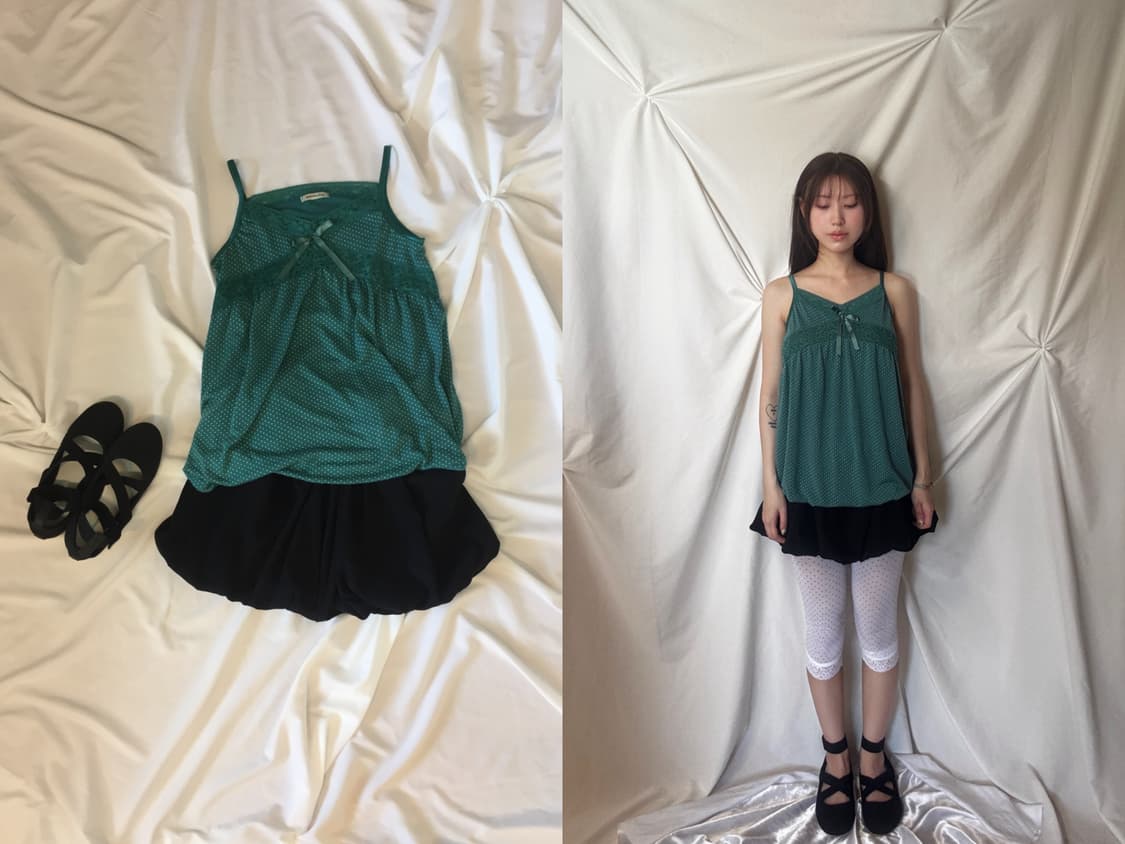 레이스 도트 벌룬나시 상품이미지1