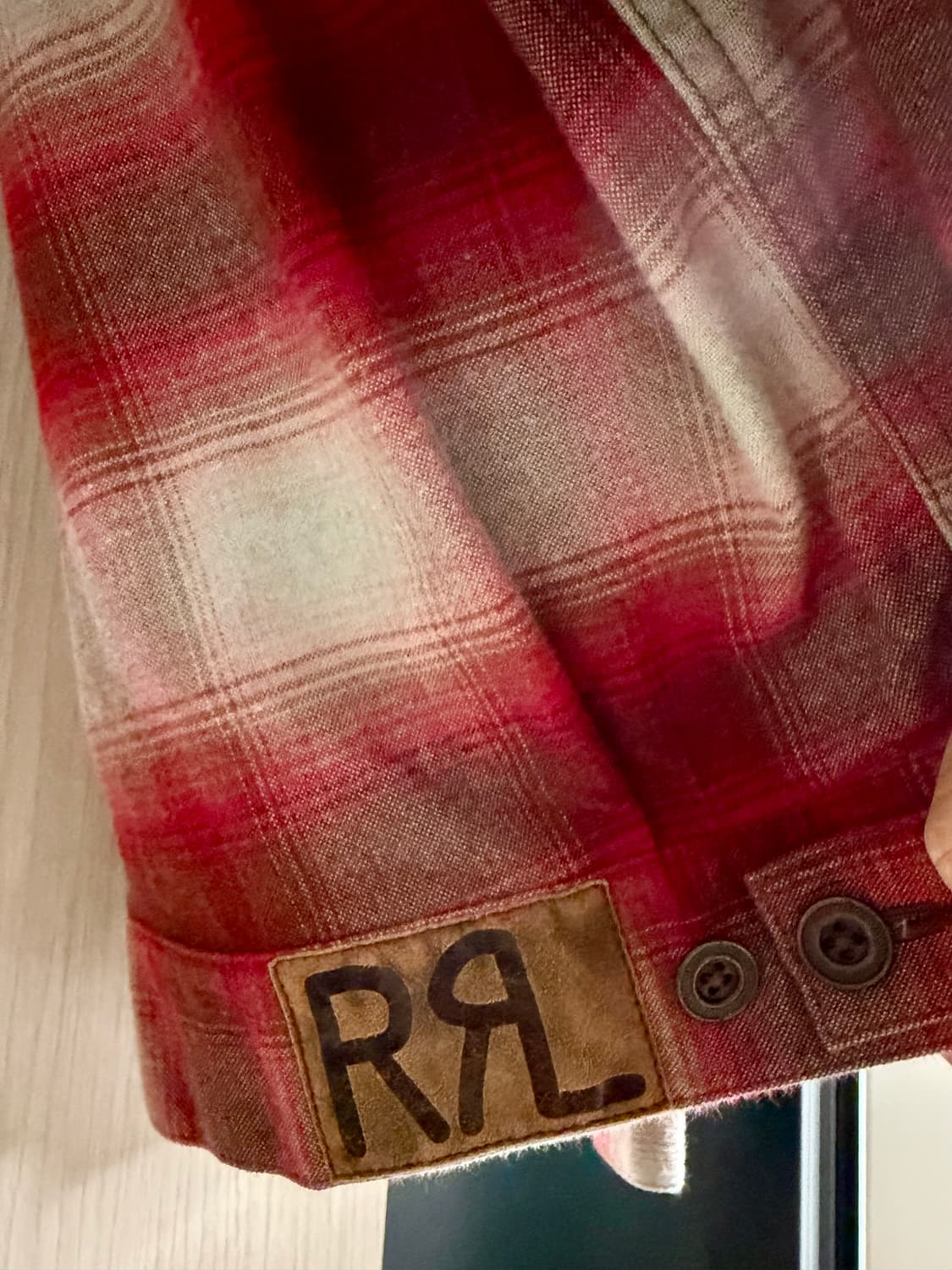 RRL / 플란넬 플래드 울코튼 레드 체크 자켓 타입2 / L 상품이미지4