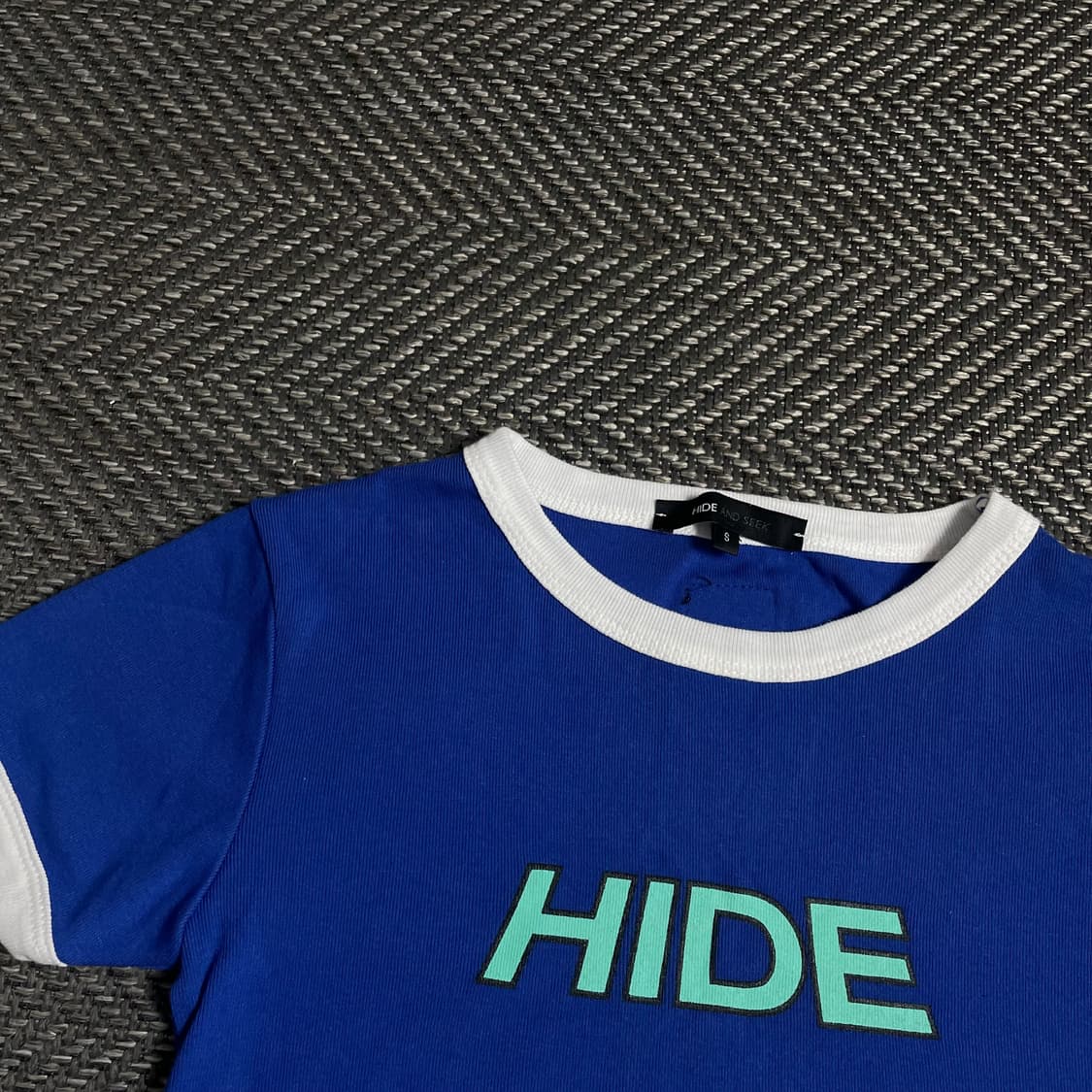 HIDE 우먼스 빅로고 크롭 반팔 티셔츠o 4849 상품이미지3