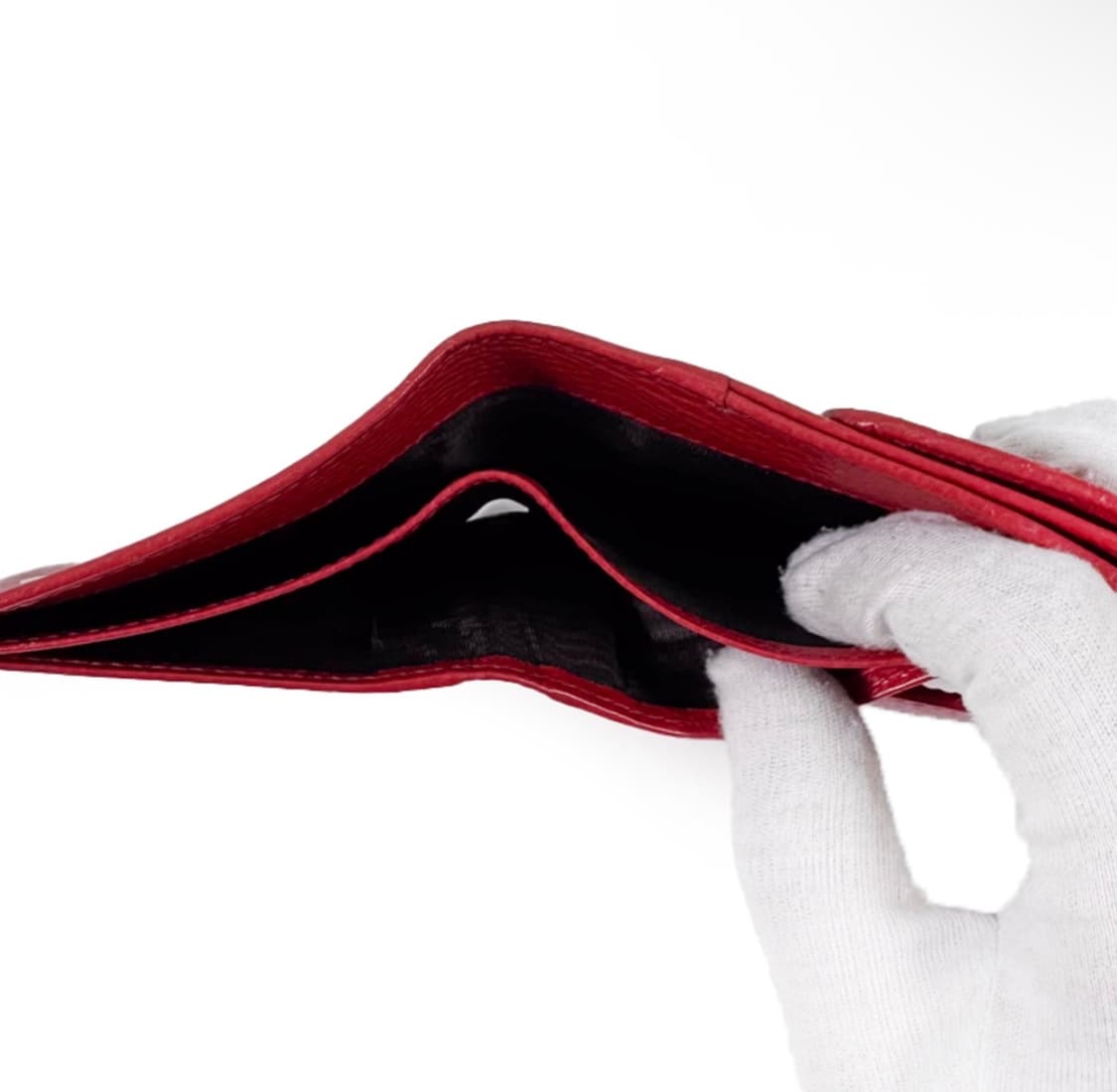 구찌 여성 GG 인터로킹 금장 레더 플랩 반지갑 레드 615525 상품이미지8