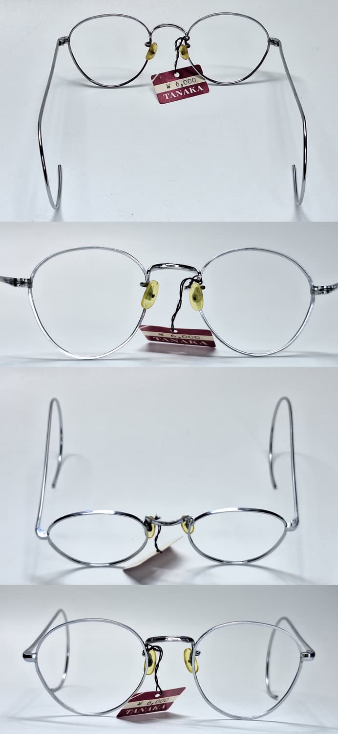 80s 일본제 빈티지 데드스톡 미사용/실버 케이블 템픅 안경테/클래식 상품이미지4