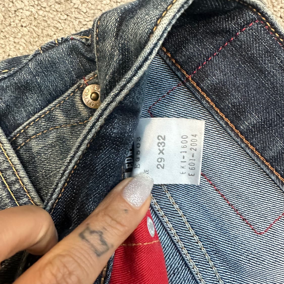 에드윈503 블루트립 레귤러 스트레이트핏 데님 팬츠(29) 상품이미지5