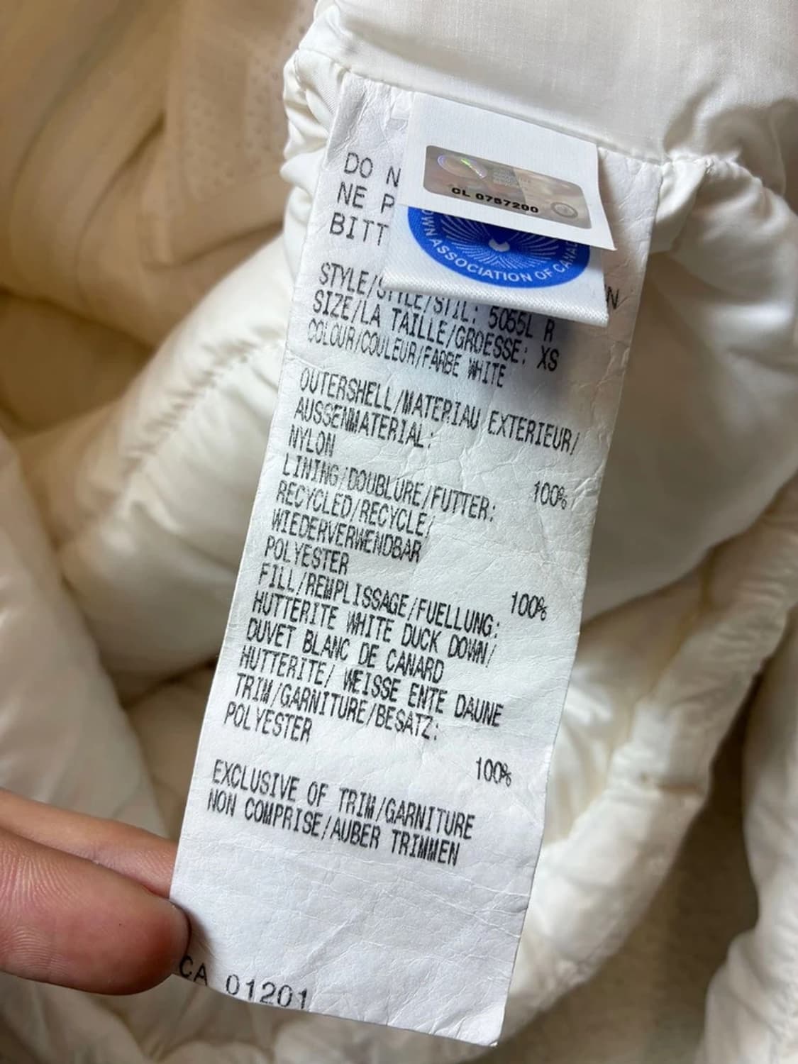 캐나다구스 12ss 덕다운 화이트 경량 후디 패딩 PN6459 상품이미지8