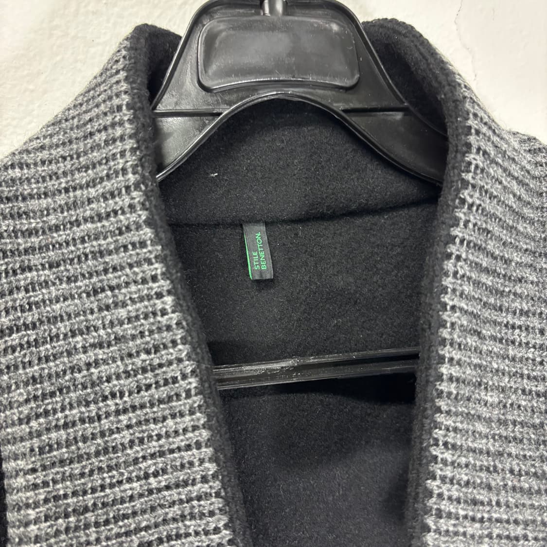 우먼FREE 베네통 블랙 노버튼 울자켓 상품이미지4