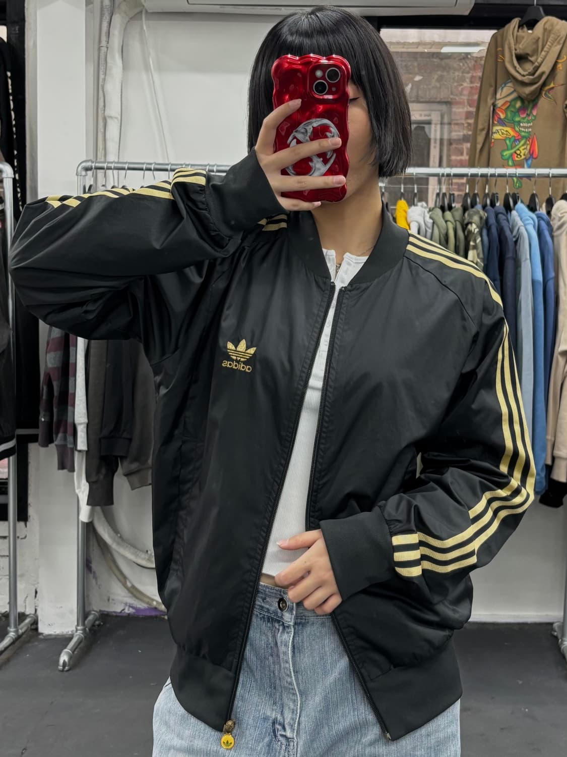 아디다스 파이어버드 블랙 골드 자켓 상품이미지1