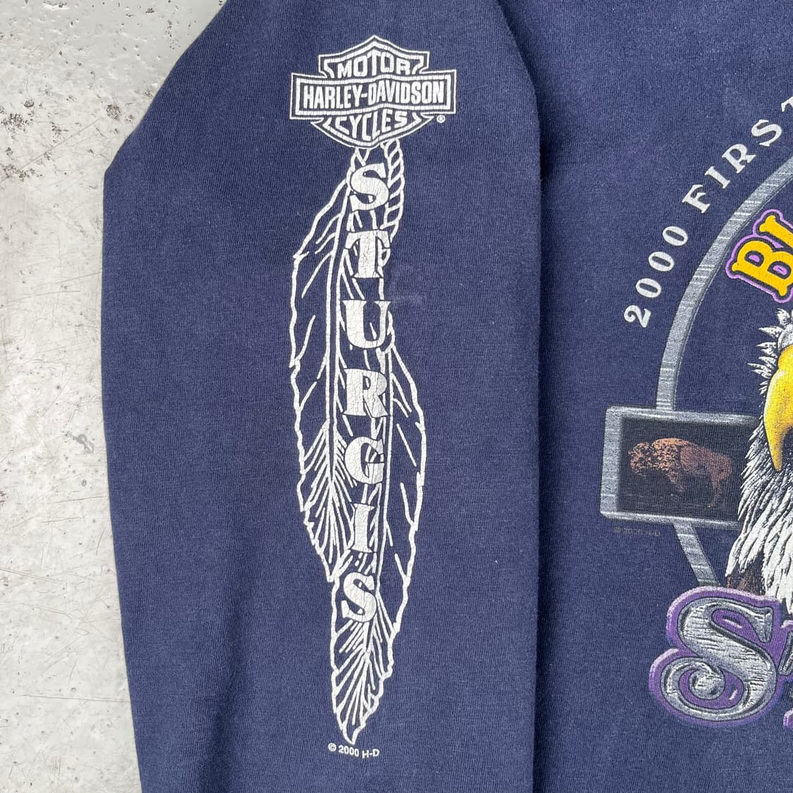 빈티지 할리데이비슨 sturgis 리프 롱슬리브 상품이미지6