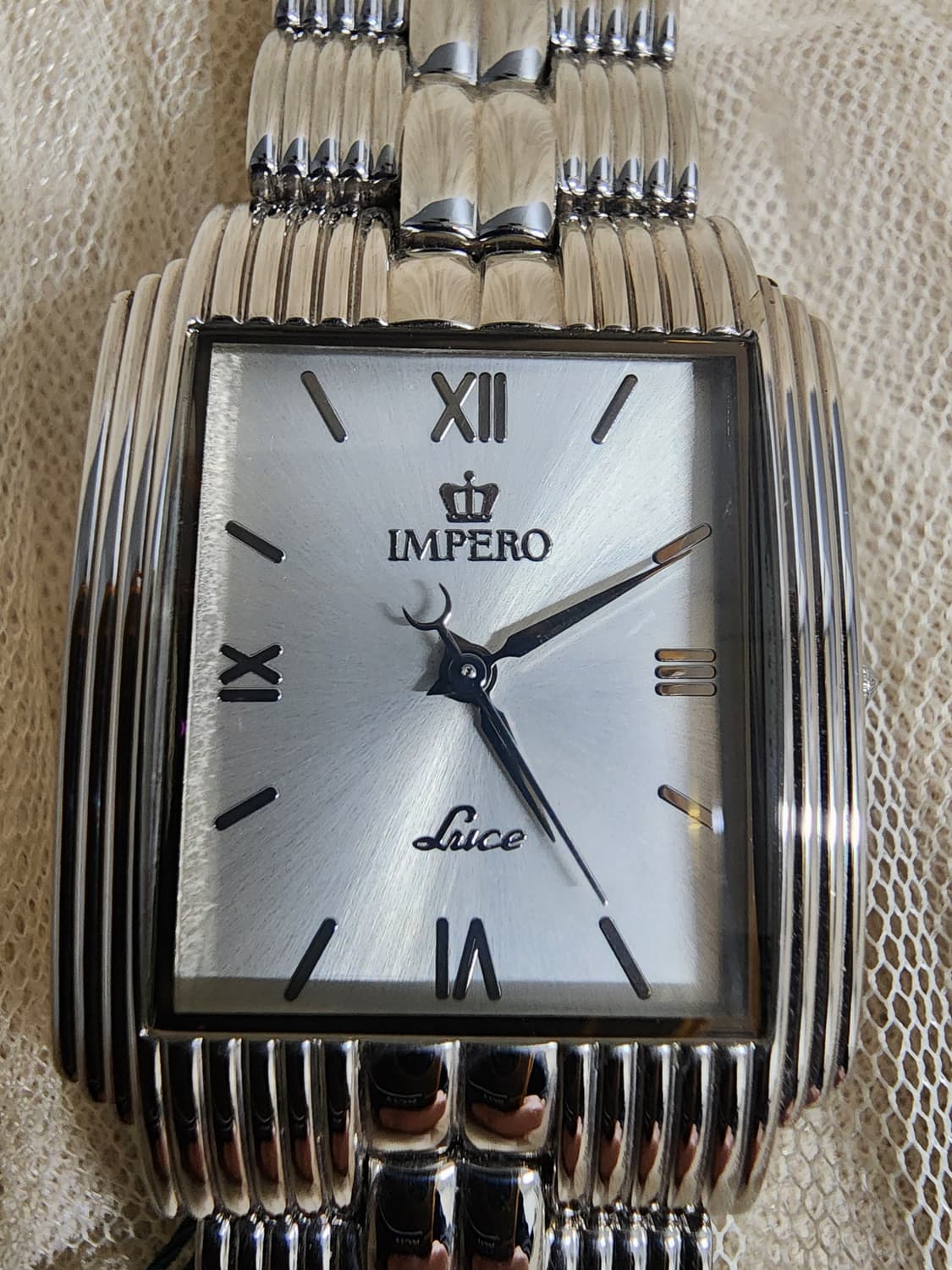 IMPERO 임페로 사각 메탈 쿼츠 시계 미사용 공용 상품이미지7