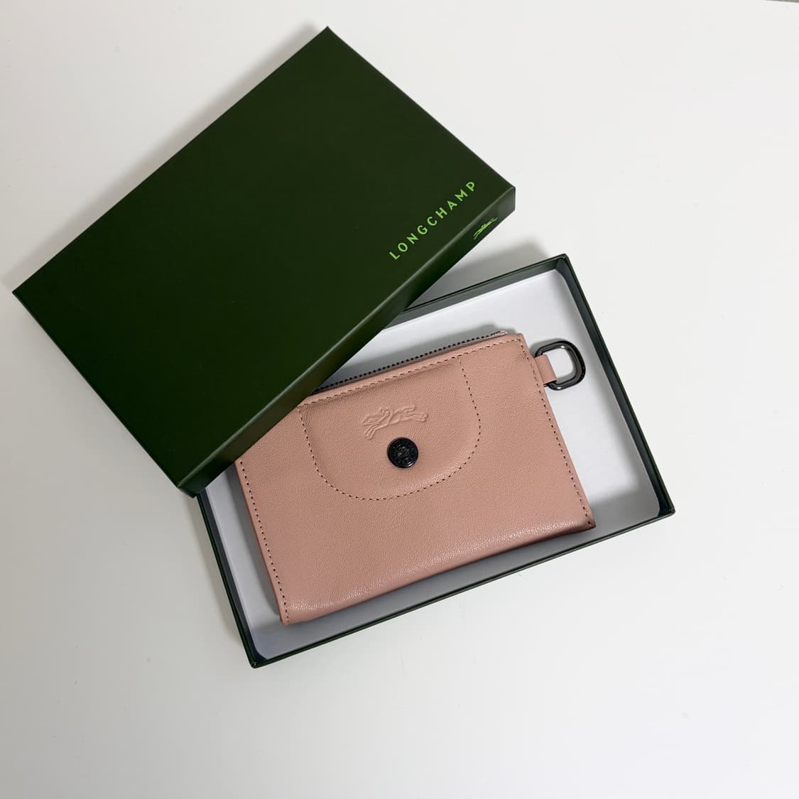 롱샴 르플리아쥬 핑크 카드지갑 (박스포함) 상품이미지2