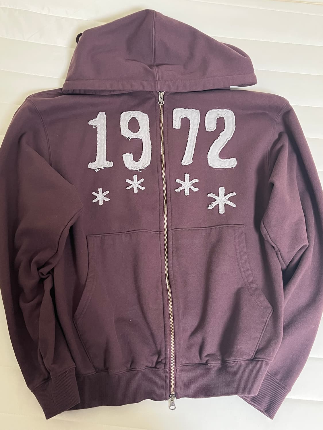 더콜디스트모먼트 1972 후드집업 버건디 와인 상품이미지3