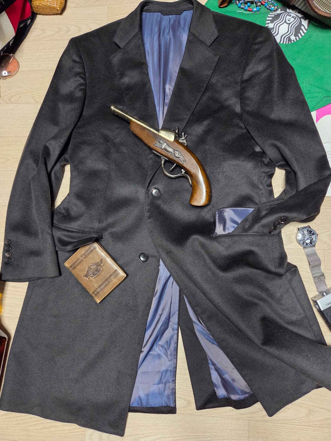 DURBAN 캐시미어 100 코트 체스터필드 싱글 상품이미지1