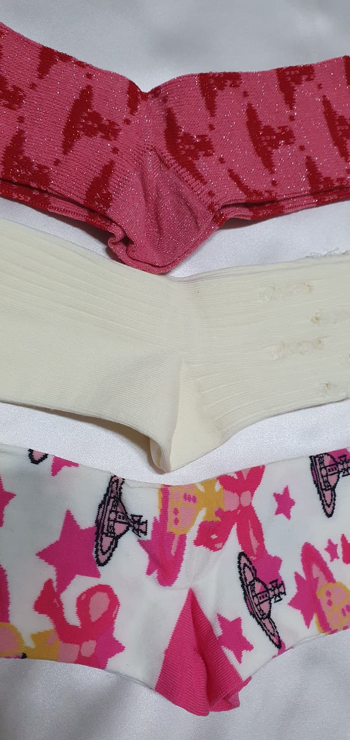 아이보리 핑크 겨자색 크림 빈티지 비비안웨스트우드 양말 상품이미지5