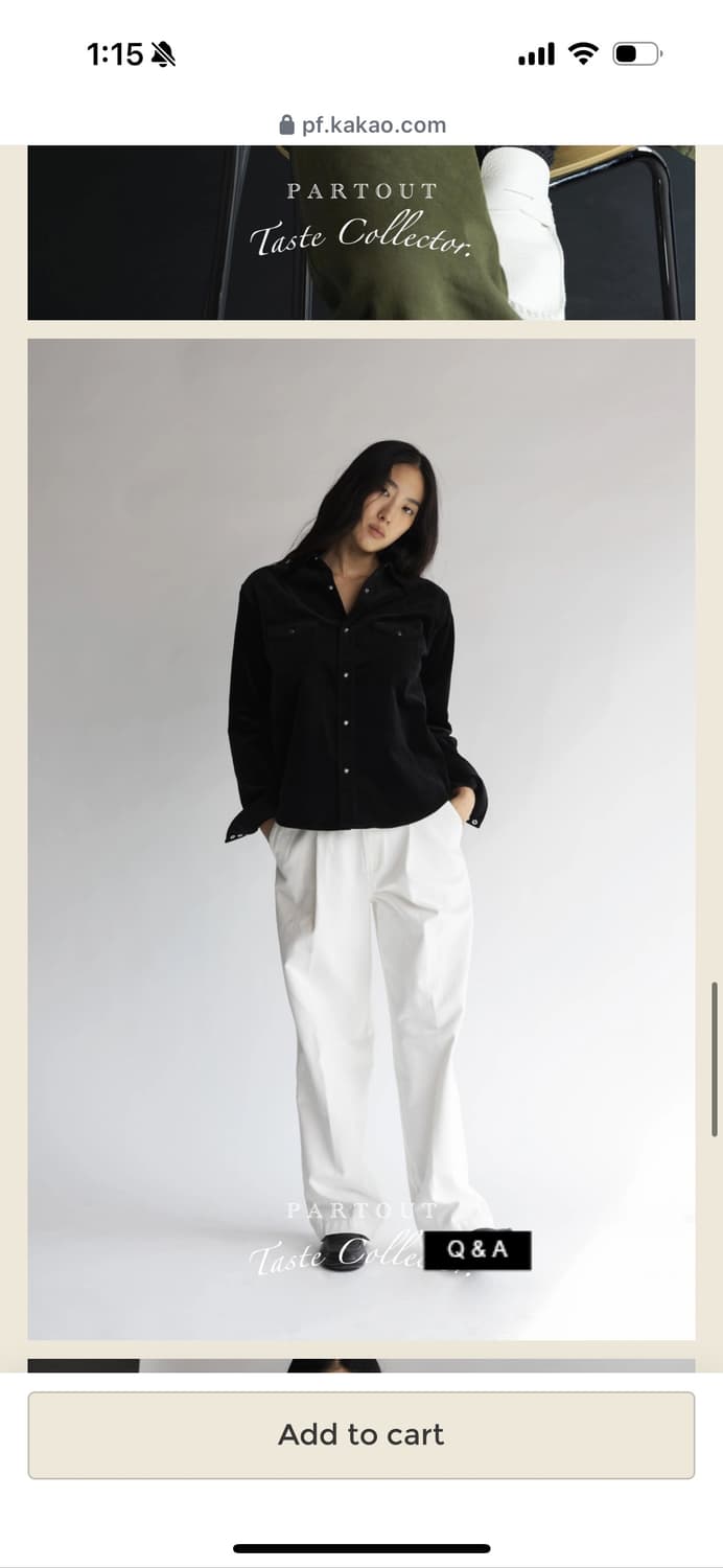 새) 파크투 벨벳 셔츠 상품이미지4