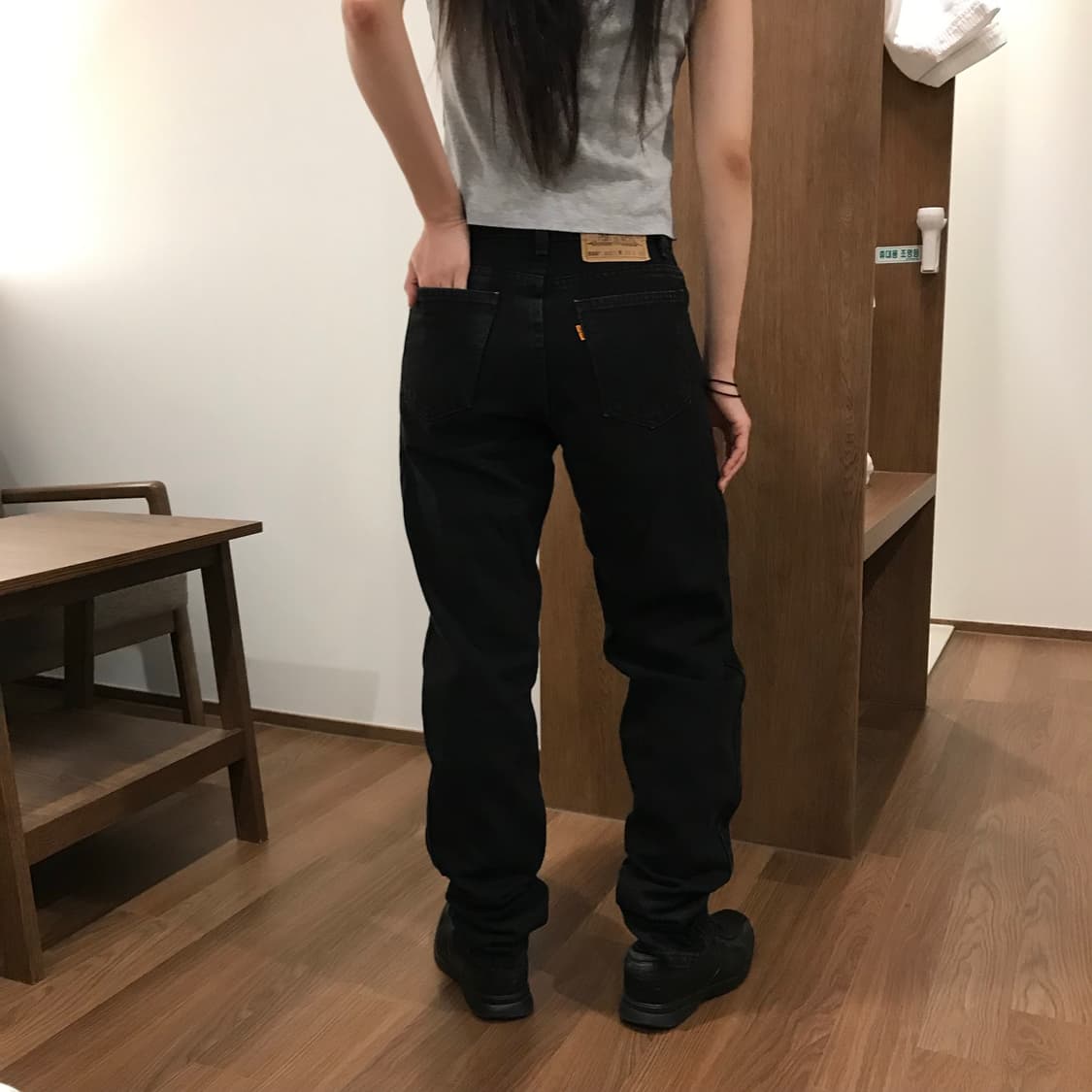 리바이스 550 USA 90s 오렌지탭 블랙 데님 29/32 상품이미지4