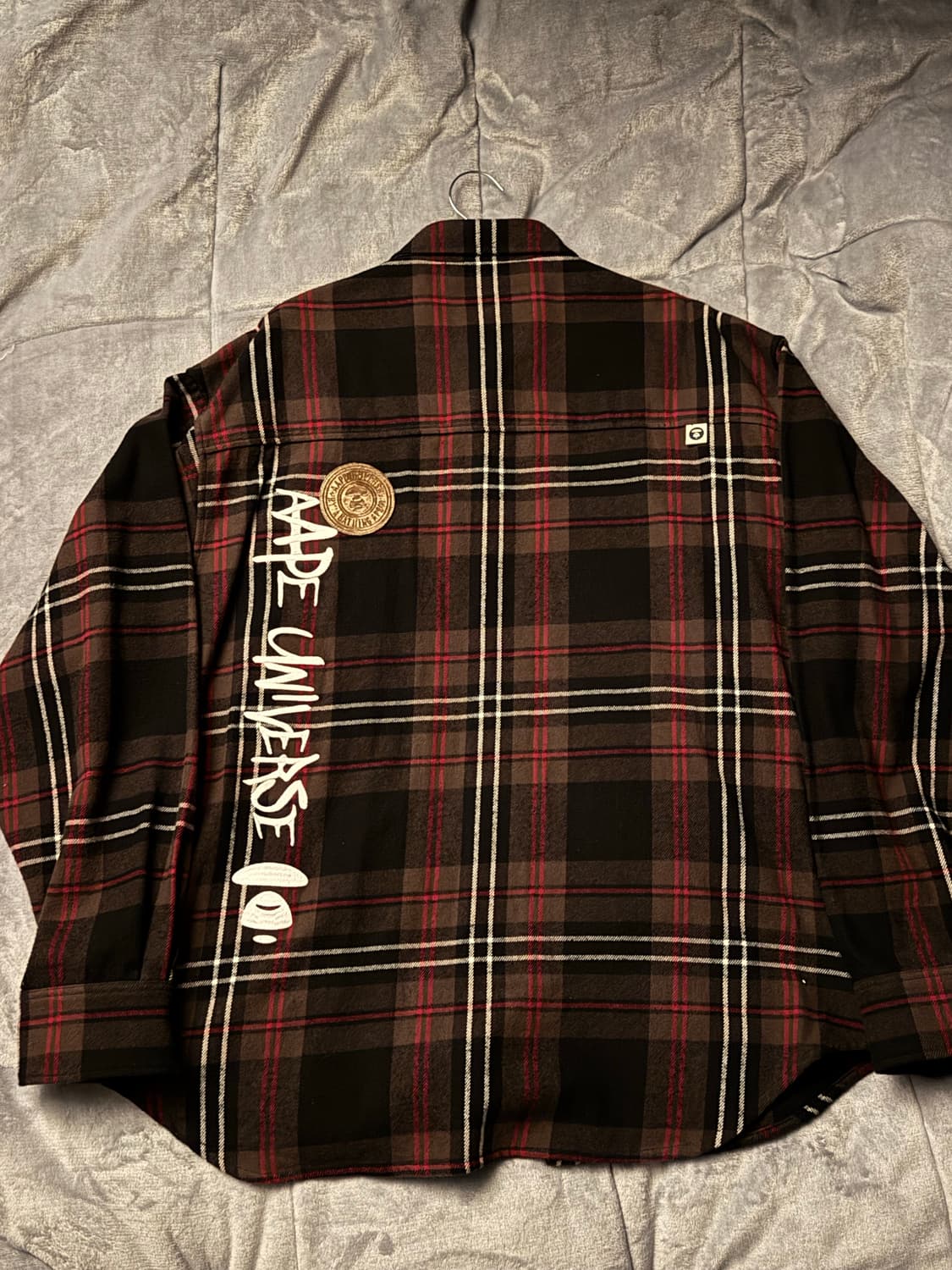 Aape 에이프 울 체크무늬 코치 자켓  상품이미지4