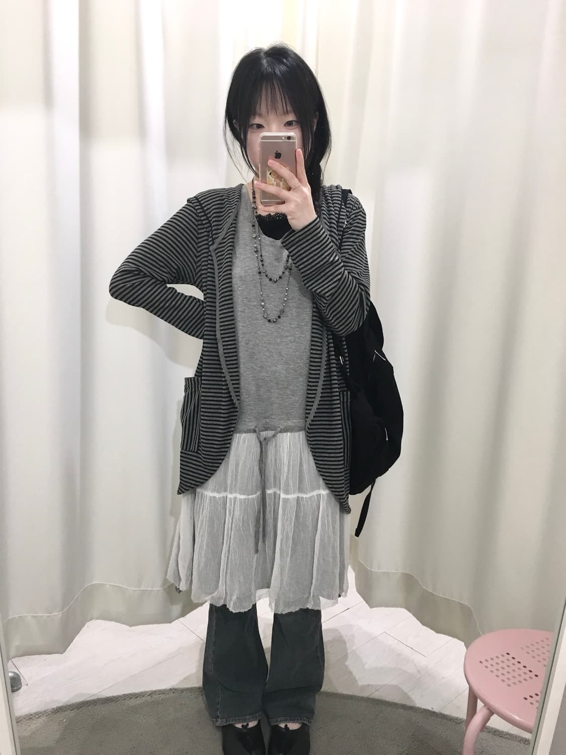 stripe hoodie cardigan 상품이미지3