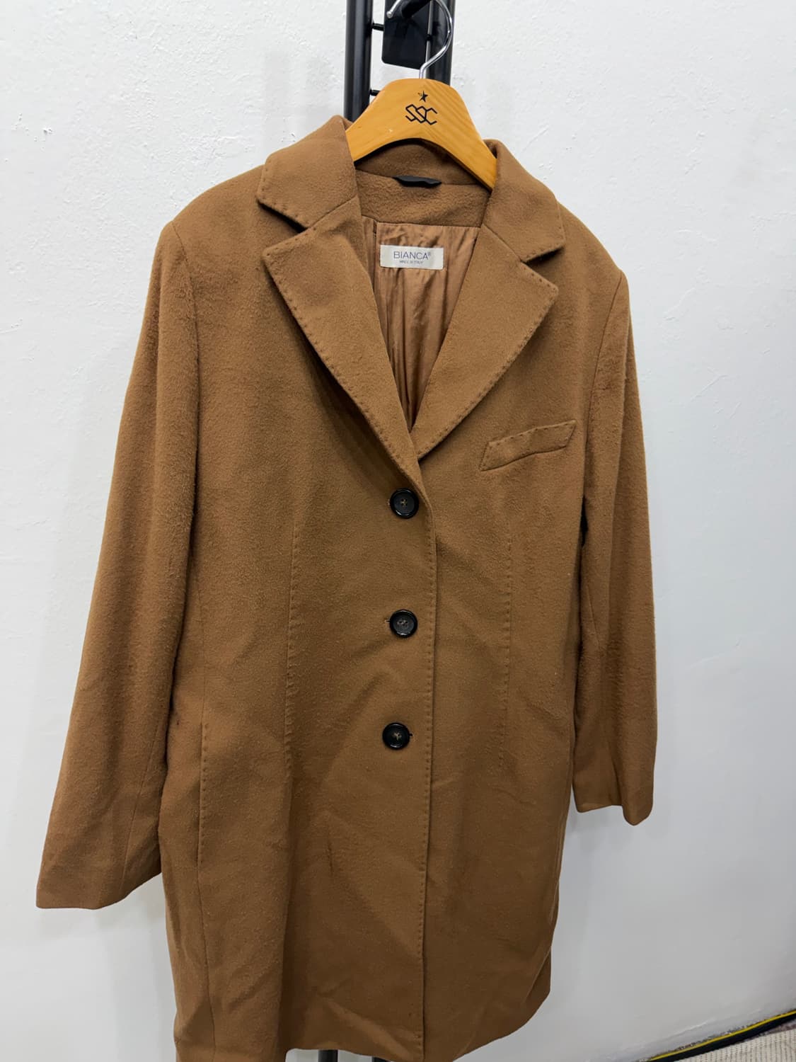 정품) 비앙카 여성 울 코트 브라운 48 상품이미지2